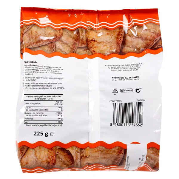 Panecillos tostados El Molino de Dia 225 g 4