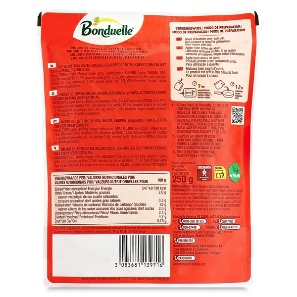 Lunch Bowl de lentejas Bonduelle 250 g 2