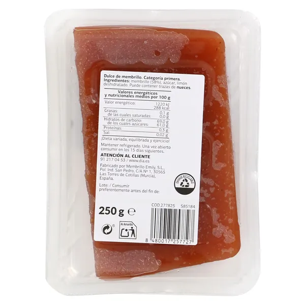 Carne de membrillo Dia Fruticampo tarrina 250 g 4