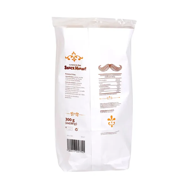 Patatas artesanas a la sartén Snack Maniac de Dia bolsa 2 x 150 g 2