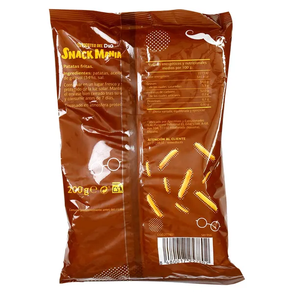 Patatas paja Snack Maniac de Dia bolsa 200 g 2
