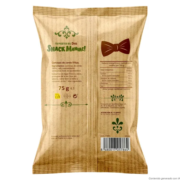 Cortezas Dia Snack Maniac 75 g 3