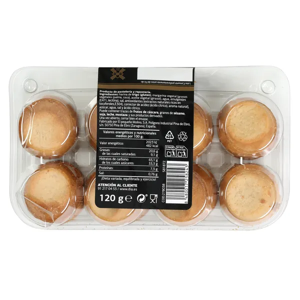 Mini tartaletas El molino de Dia bandeja 120 g 3