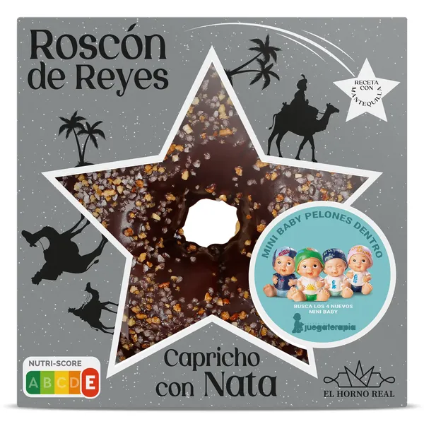 Roscón de Reyes capricho con nata El Horno Real Dia caja 500 g 2