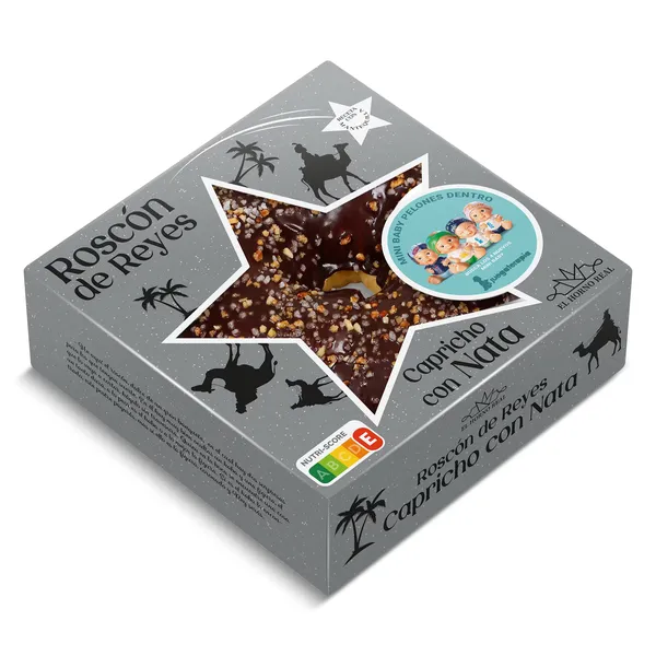 Roscón de Reyes capricho con nata El Horno Real Dia caja 500 g