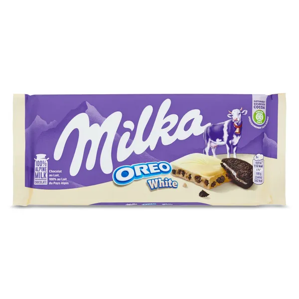 Chocolate blanco con trozos de oreo Milka 100 g 2