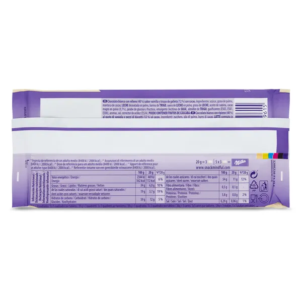 Chocolate blanco con trozos de oreo Milka 100 g 4