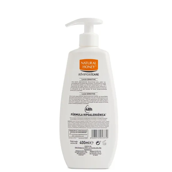 Loción corporal Natural Honey botella 400 ml 2