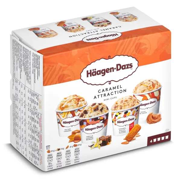 Helado caramel collection mini cups 4 unidades Haagen Dazs 321 g