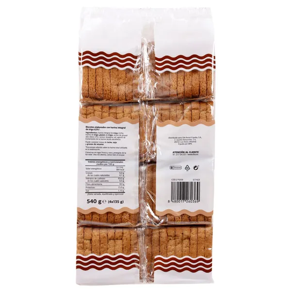 Biscotes integrales El Molino de Dia 540 g 4
