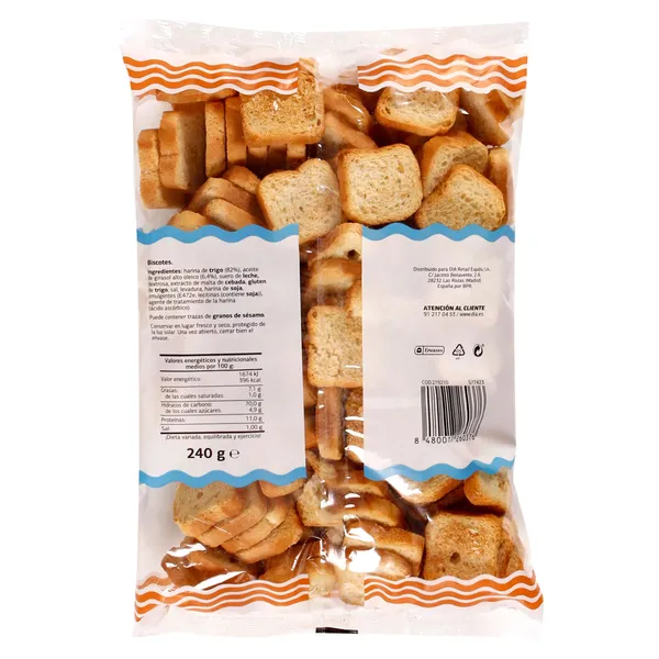 Mini biscotes El molino de Dia bolsa 240 g 2
