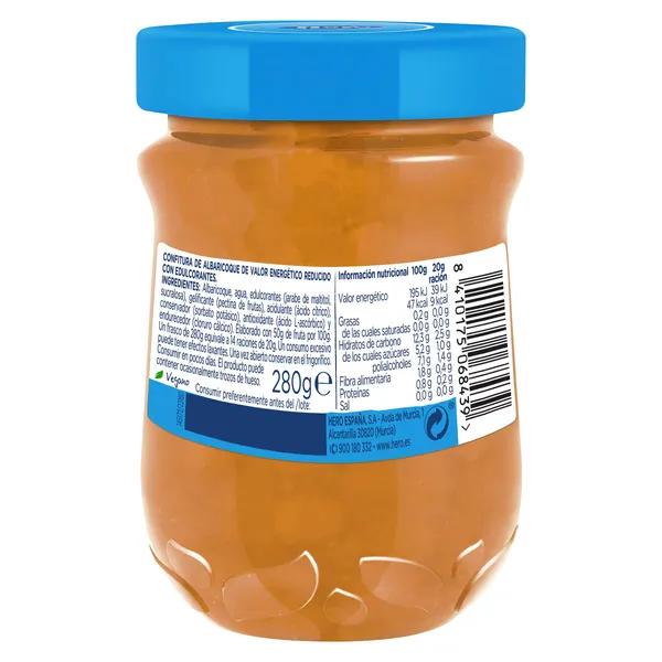 Mermelada de albaricoque 0% azúcares añadidos Hero 280 g 3