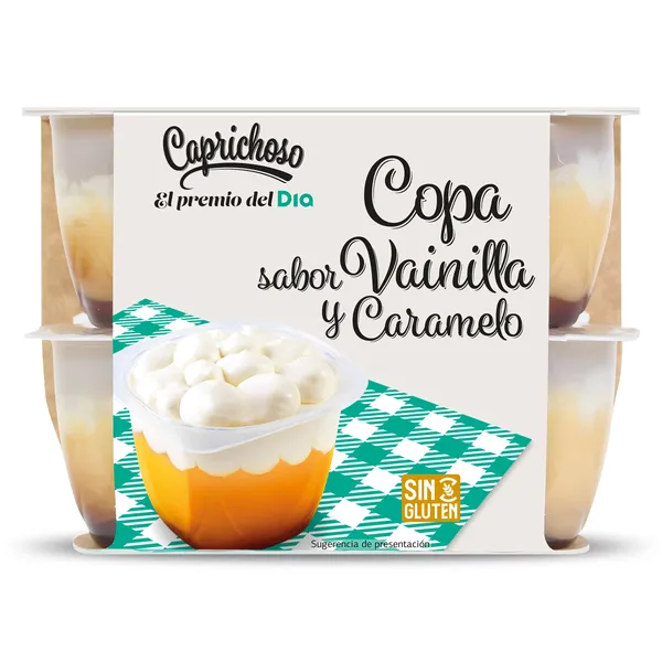 Copa de vainilla con caramelo y nata Dia Caprichoso 4 x 115 g 3