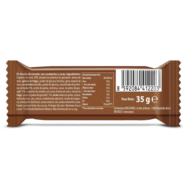 Barritas de cereales con cacahuetes y cacao Corny 35 g 3