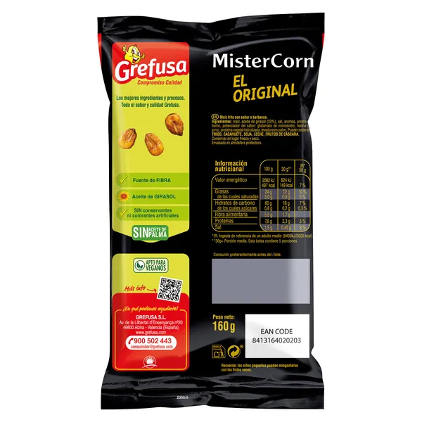 Maíz frito MisterCorn 160 g 2