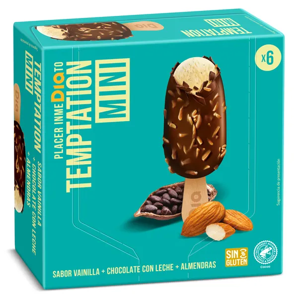 Helado mini bombón almendrado Dia Temptation 6 x 36 g 3