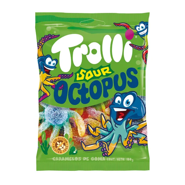 Golosinas pulpos pica pica Trolli bolsa 100 g