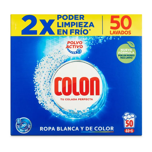 Detergente máquina en polvo Colon caja 50 lavados 2