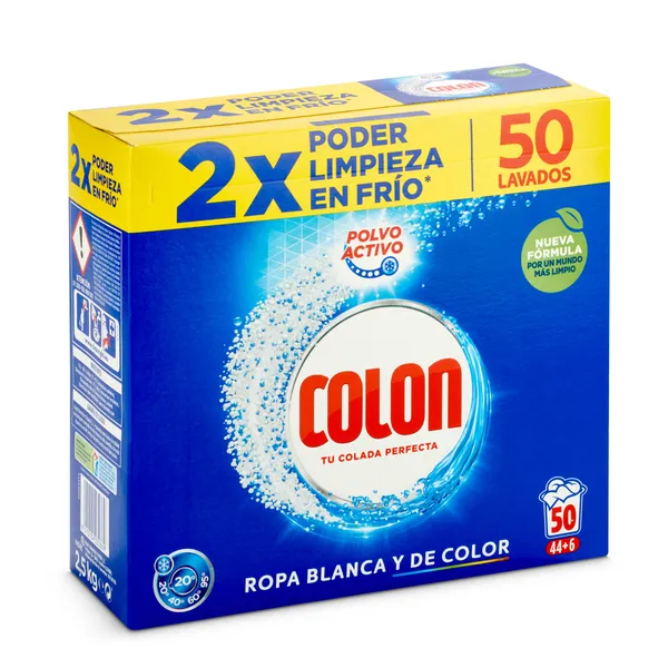 Detergente máquina en polvo Colon caja 50 lavados 3