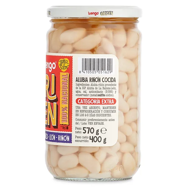 Alubias de la bañeza cocidas Luengo 400 g 2