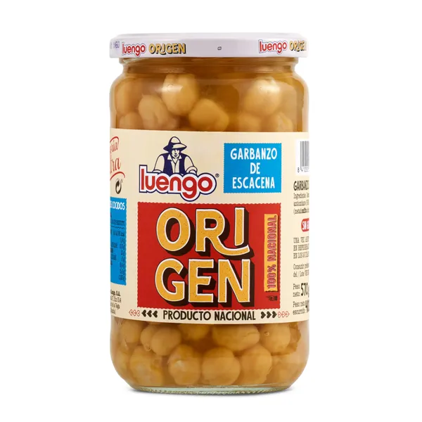 Garbanzos de escacena cocidos Luengo frasco 400 g