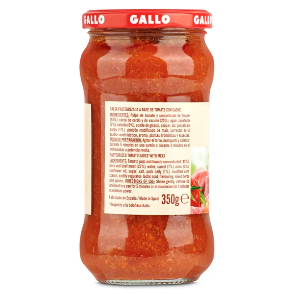 Salsa súper boloñesa Gallo frasco 350 g 2