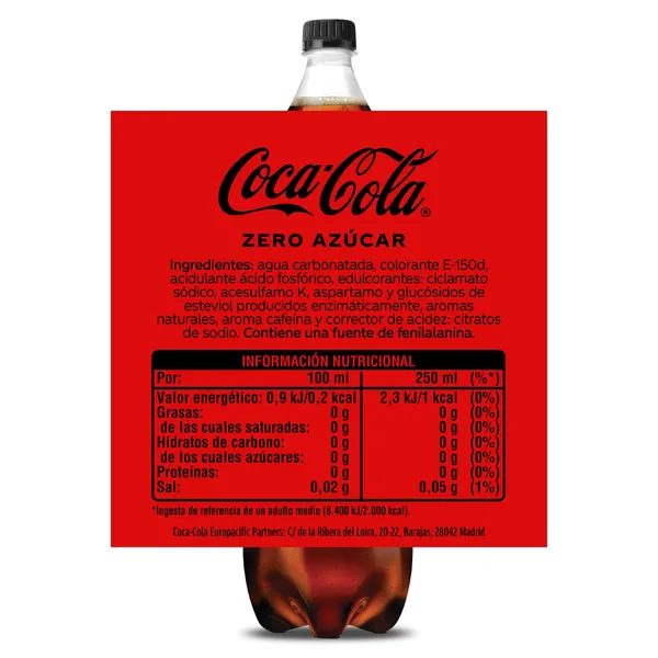 Coca-Cola zero azúcar 2 L 3