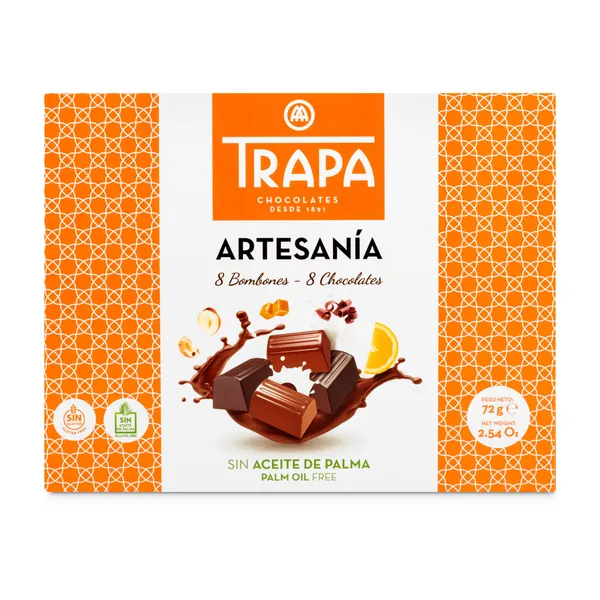 Bombones artesanía Trapa caja 72 g 2