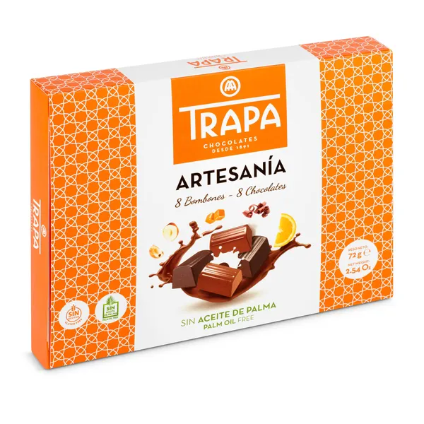Bombones artesanía Trapa caja 72 g