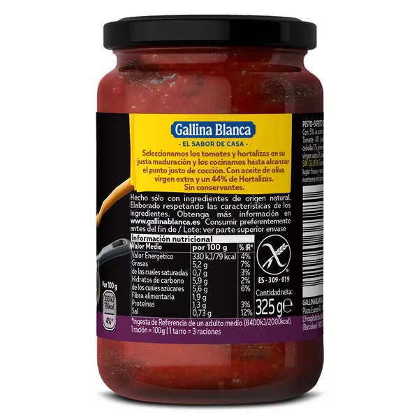 Pisto de verduras Gallina Blanca 325 g 2