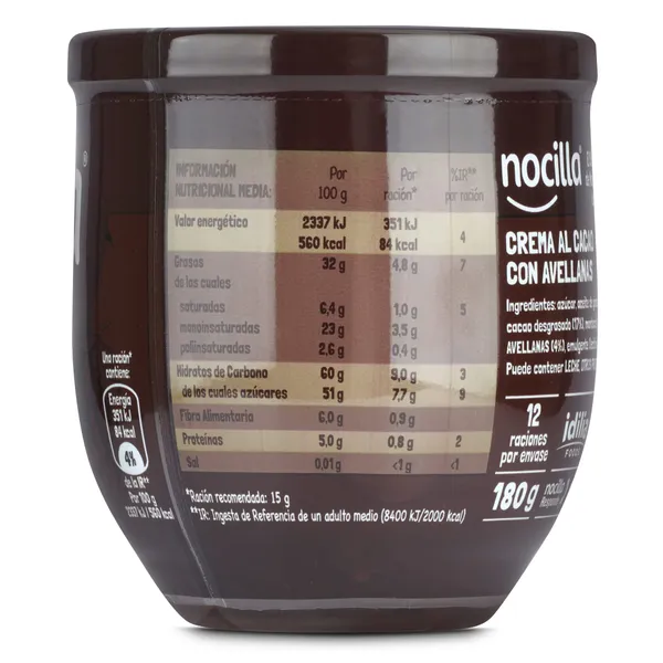 Crema de cacao noir Nocilla 180 g 3