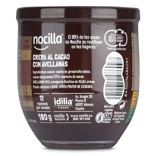 Crema de cacao noir Nocilla 180 g 4