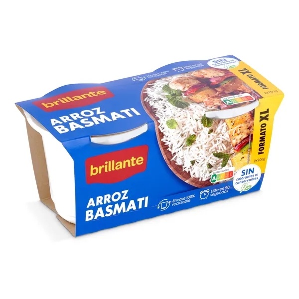 Vasos de arroz basmati Brillante 2 x 200 g 3