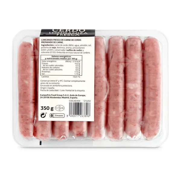 Longaniza fresca Selección de Dia 350 g 5