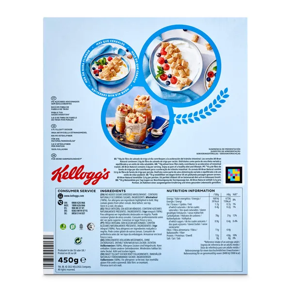 Cereales de desayuno natural Kellogg's All-Bran caja 450 g 3