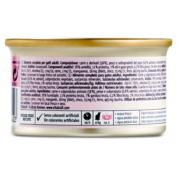 Mousse para gatos de salmón Vitakraft 85 g 4