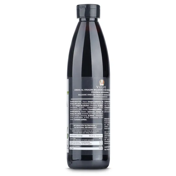 Crema vinagre de módena sin azúcares añadidos Vulpi 400 ml 3