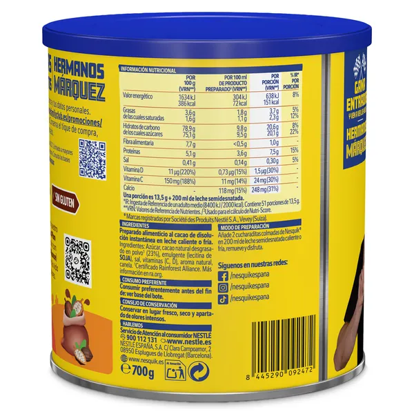 Cacao soluble instantáneo Nesquik 700 g 2