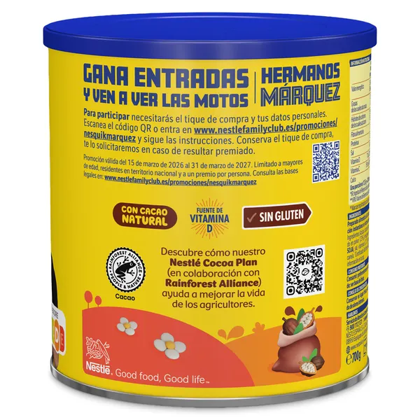 Cacao soluble instantáneo Nesquik 700 g 3