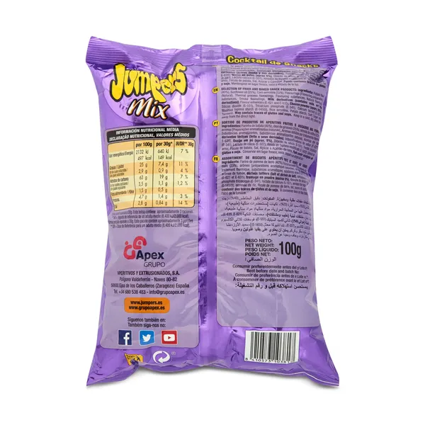 Cocktail de snacks Jumpers bolsa 100 g 2