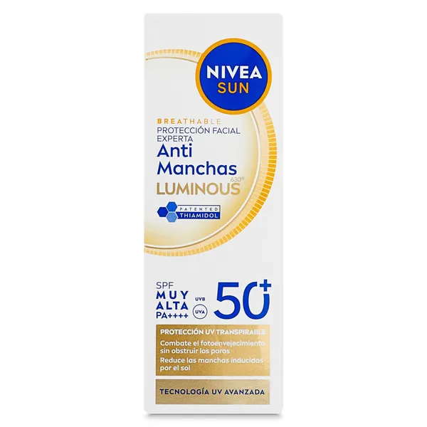 Protección solar facial fluido antimanchas spf 50+ Nivea tubo 40 ml 2