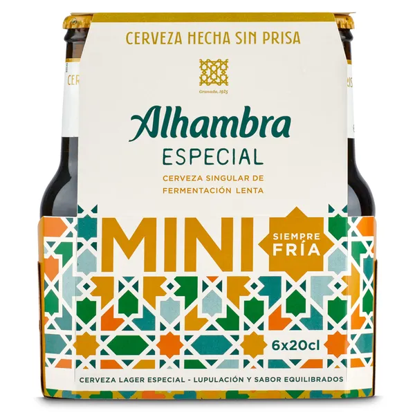 Cerveza especial Alhambra botella 6 x 20 cl 2