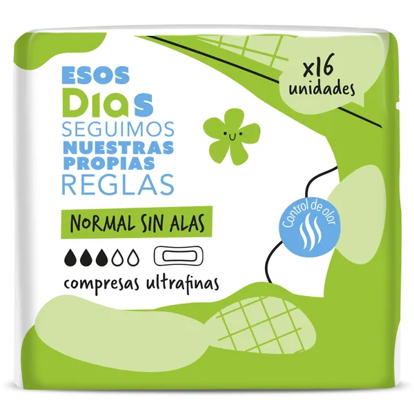 Compresas ultrafina normal sin alas Esos Dias bolsa 16 unidades 2