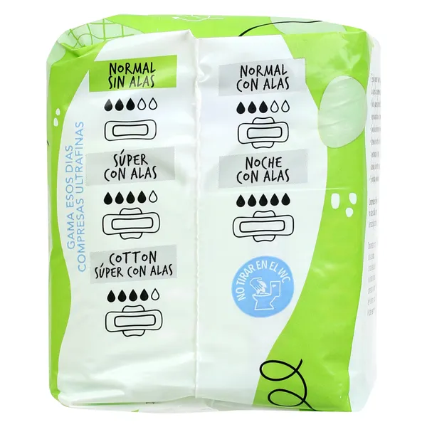 Compresas ultrafina normal sin alas Esos Dias bolsa 16 unidades 4