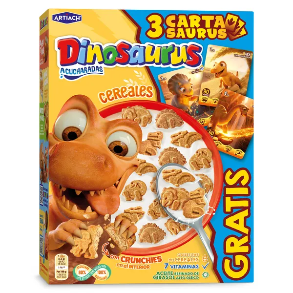 Galletas a cucharadas con cereales y vitaminas Artiach Dinosaurus caja 320 g 2