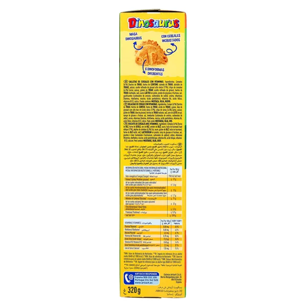 Galletas a cucharadas con cereales y vitaminas Artiach Dinosaurus caja 320 g 4