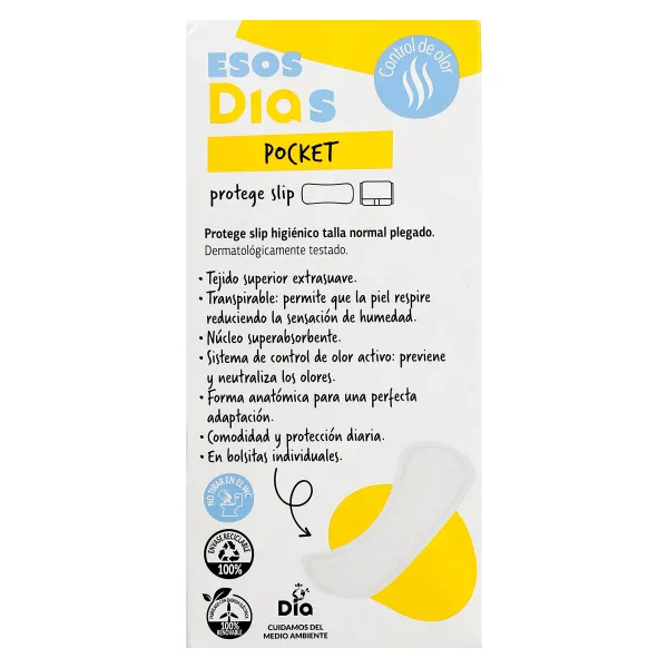 Protegeslips normal plegado Esos Dias caja 30 unidades 4