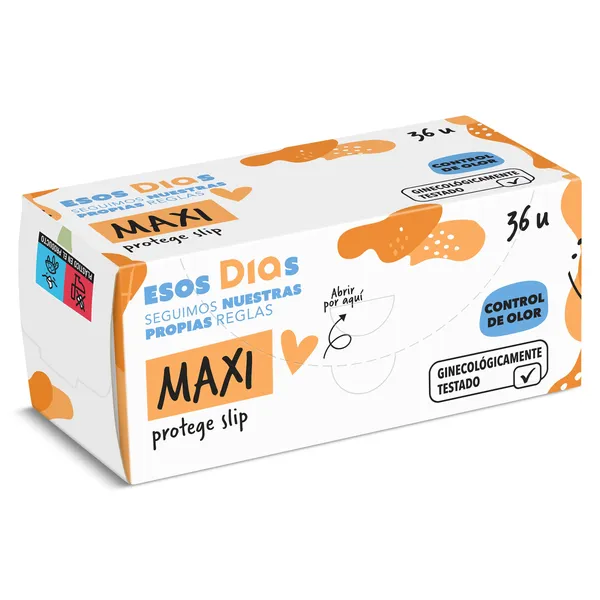 Protegeslips maxi Esos Dias caja 36 unidades