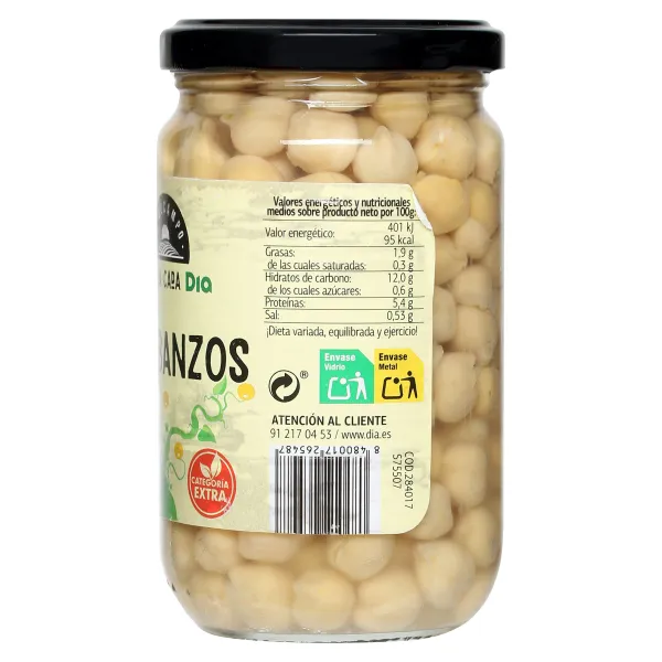 Garbanzos cocidos Dia Vegecampo 210 g 2