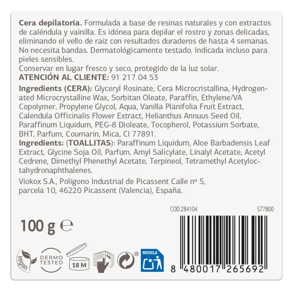 Cera depilatoria caliente Imaqe de Dia bote 100 g 4